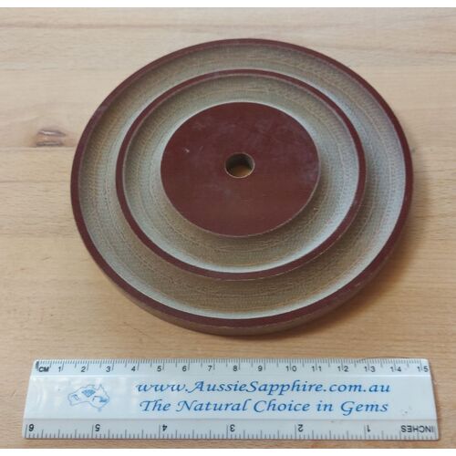 6" Phenolic Star Lap, Double Grooved Polishing Disc for Cabbing