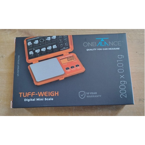 Tuff-Weigh Carat Scales, 200g/0.01g capacity, Orange