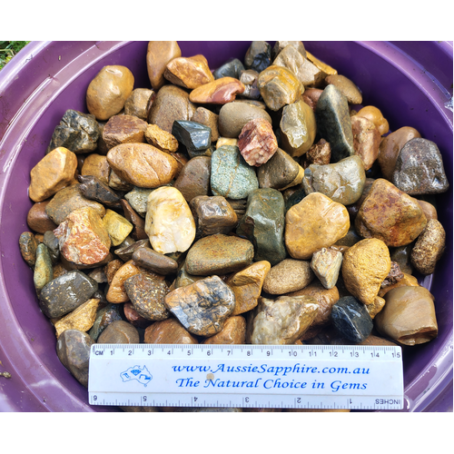 River Rock for Tumbling, 800 gram lot, Random Selection